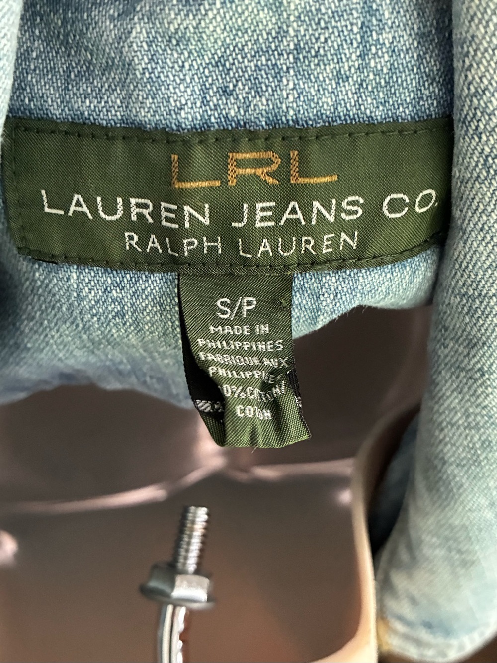 Lauren Ralph Lauren Light Blue Denim Trucker Jacket - Picture 8 of 8